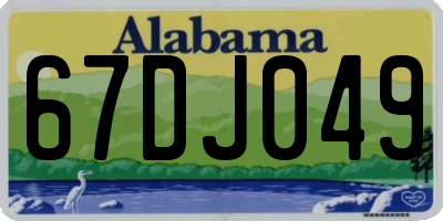AL license plate 67DJ049