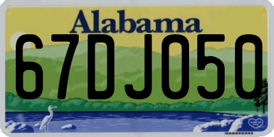 AL license plate 67DJ050