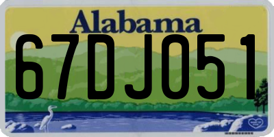 AL license plate 67DJ051