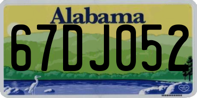 AL license plate 67DJ052