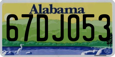 AL license plate 67DJ053