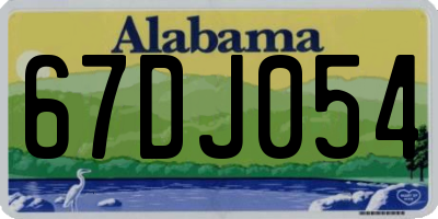 AL license plate 67DJ054