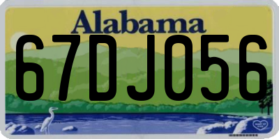 AL license plate 67DJ056
