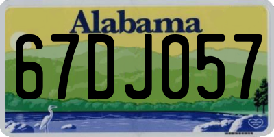 AL license plate 67DJ057