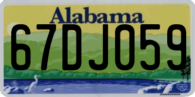 AL license plate 67DJ059