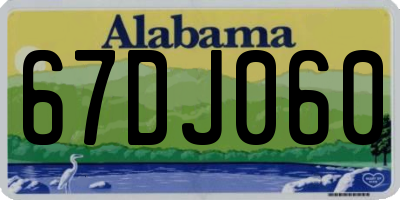 AL license plate 67DJ060