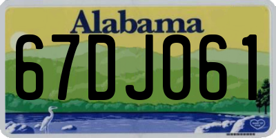 AL license plate 67DJ061