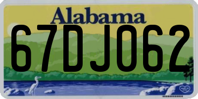 AL license plate 67DJ062