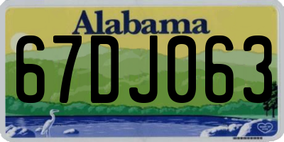 AL license plate 67DJ063