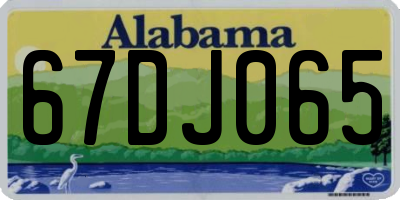 AL license plate 67DJ065