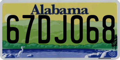 AL license plate 67DJ068
