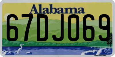 AL license plate 67DJ069