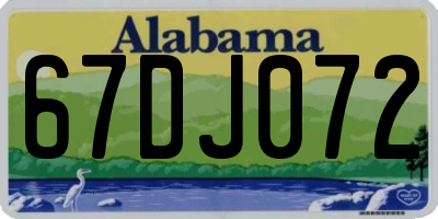 AL license plate 67DJ072