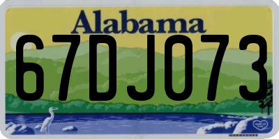 AL license plate 67DJ073