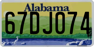 AL license plate 67DJ074