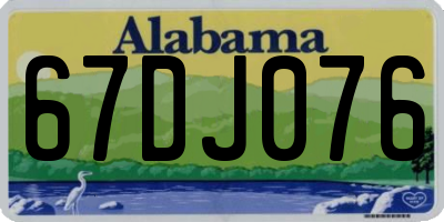 AL license plate 67DJ076