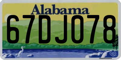 AL license plate 67DJ078