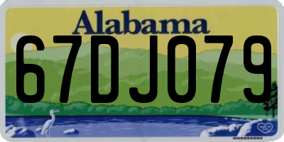 AL license plate 67DJ079