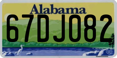 AL license plate 67DJ082