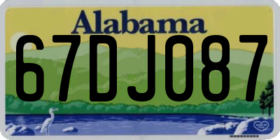 AL license plate 67DJ087