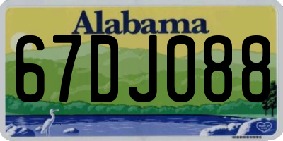 AL license plate 67DJ088