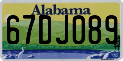 AL license plate 67DJ089