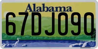 AL license plate 67DJ090