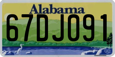 AL license plate 67DJ091