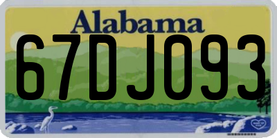 AL license plate 67DJ093