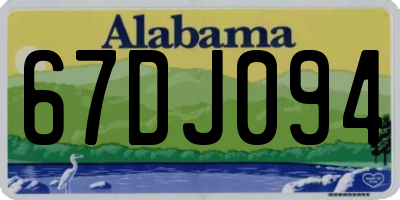 AL license plate 67DJ094