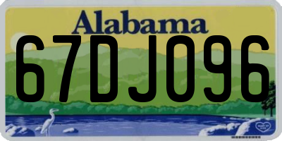 AL license plate 67DJ096