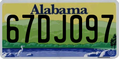 AL license plate 67DJ097