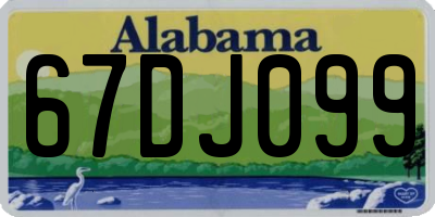 AL license plate 67DJ099