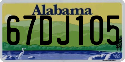 AL license plate 67DJ105