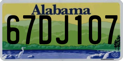 AL license plate 67DJ107