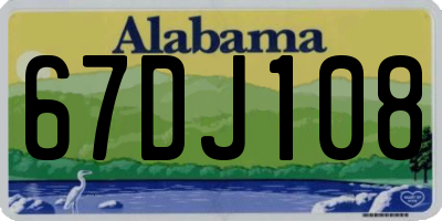 AL license plate 67DJ108