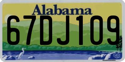 AL license plate 67DJ109