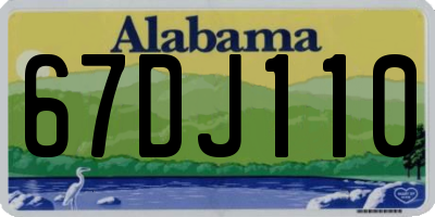 AL license plate 67DJ110