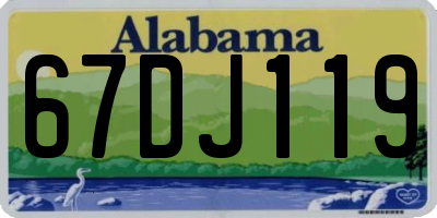 AL license plate 67DJ119