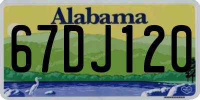 AL license plate 67DJ120