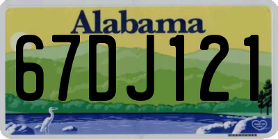 AL license plate 67DJ121