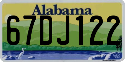 AL license plate 67DJ122