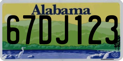 AL license plate 67DJ123