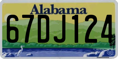 AL license plate 67DJ124
