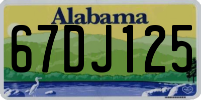 AL license plate 67DJ125