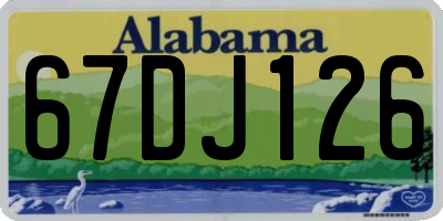 AL license plate 67DJ126