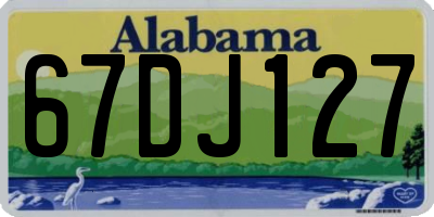 AL license plate 67DJ127