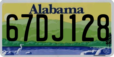 AL license plate 67DJ128