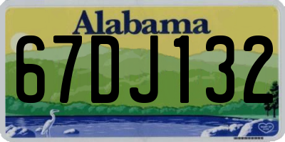 AL license plate 67DJ132