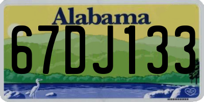 AL license plate 67DJ133